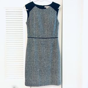 Banana Republic Black & Off-White Sheath Dress 6